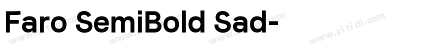 Faro SemiBold Sad字体转换